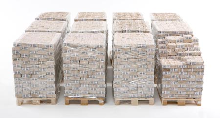 billion-2 This is "only" One Billion Dollars (10 million 100 USD notes)