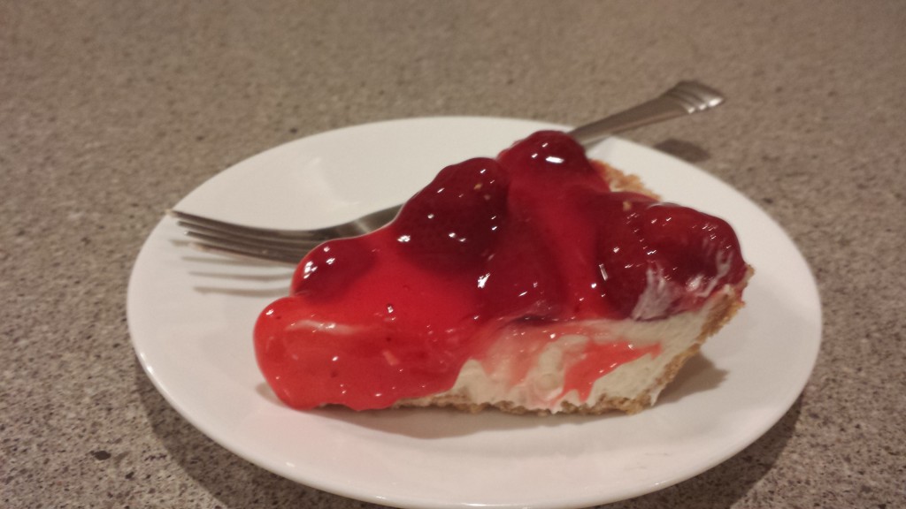 Piece of Cheese Pie Made Using Philadelphia Cream Cheese #SaveOnPhilly #shop #cbias